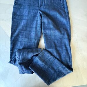 Banana Republic Navy Plaid Trousers